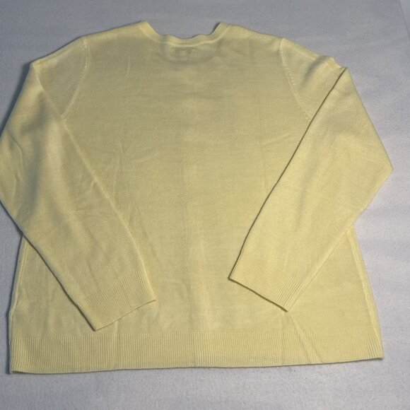 Croft & Barrow Sweater Sz XL Yellow Button Down Cardigan Preppy - Picture 6 of 8